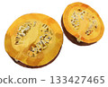 Illustration of a cut pumpkin 133427465