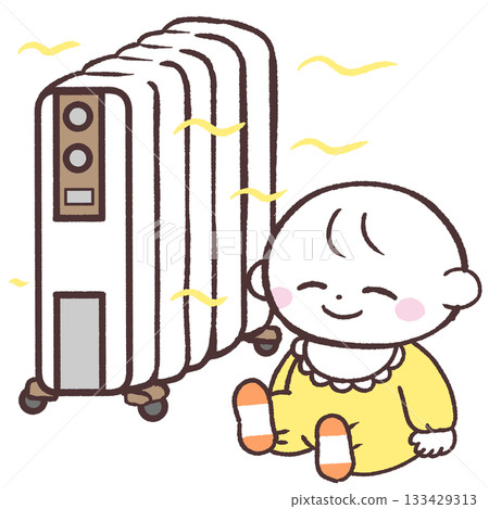 油汀和嬰兒插圖 油汀和嬰兒插圖 133429313