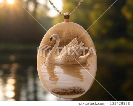 天鵝圖案吊墜頂部 133429558