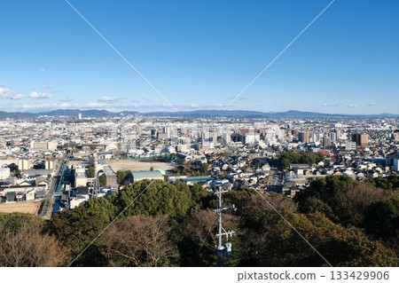 愛知縣小牧市_從小牧山城遺址天守閣向東眺望_2_2025年1月2日 133429906