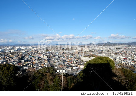 Komaki City, Aichi Prefecture_North view from the castle tower of Komakiyama Castle ruins 4_January 2025 Komaki City, Aichi Prefecture_North view from the castle tower of Komakiyama Castle ruins 4_January 2025 133429921