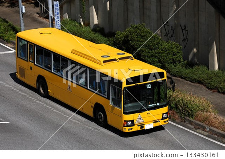 School bus at an elementary school on a U.S. military base in Okinawa 133430161