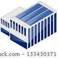 資料中心的等距視圖（等距插圖），向量圖。 133430371