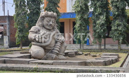 Dwarapala statues in Singosari, Malang which is a doorkeeper or guardian of the entrance gate to Singhasari temple 133430856