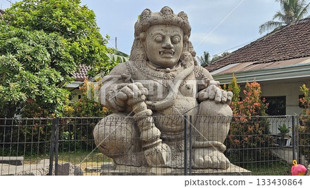 Dwarapala statues in Singosari, Malang which is a doorkeeper or guardian of the entrance gate to Singhasari temple 133430864