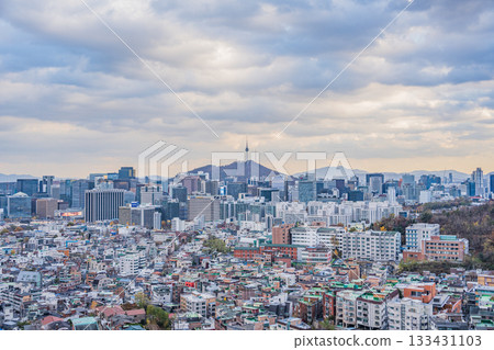 Seoul, South Korea 21 Nov 2025 View of downtown cityscape and Seoul tower in Seoul, South Korea Seoul, South Korea 21 Nov 2025 View of downtown cityscape and Seoul tower in Seoul, South Korea 133431103