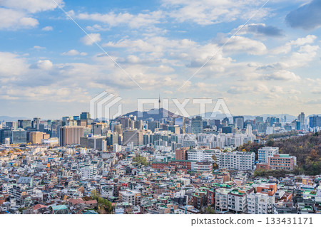Seoul, South Korea 21 Nov 2025 View of downtown cityscape and Seoul tower in Seoul, South Korea Seoul, South Korea 21 Nov 2025 View of downtown cityscape and Seoul tower in Seoul, South Korea 133431171