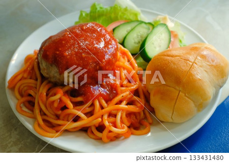 Napolitan with hamburger steak Napolitan with hamburger steak 133431480