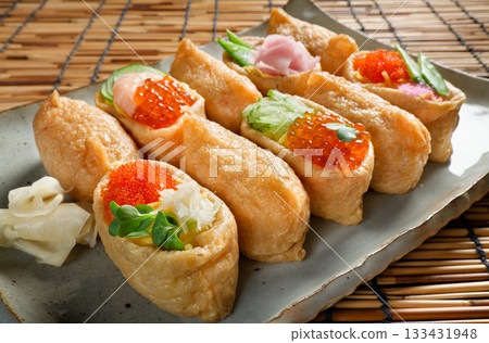 Decorative tearing sushi 133431948