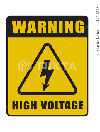 Warning High Voltage Symbol stock illustration Warning High Voltage Symbol stock illustration 133432173