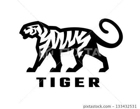 Wild cat. Tiger logo. 133432531