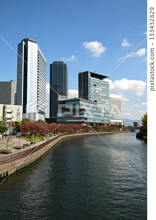 Buildings along the river 133432829