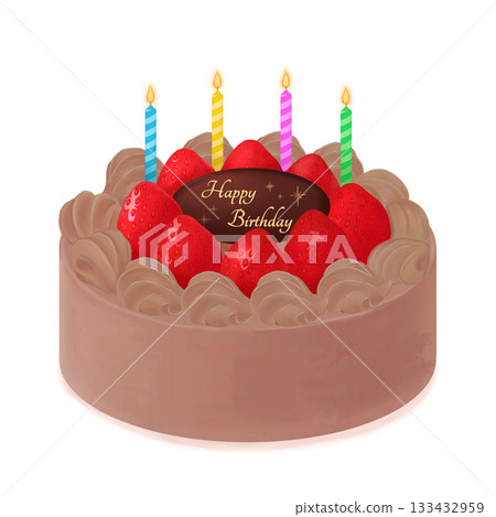 草莓巧克力生日蛋糕 133432959