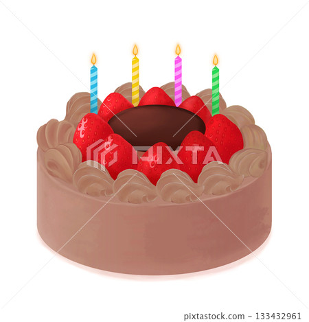 草莓巧克力生日蛋糕 133432961