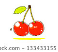 手繪櫻桃插圖 133433155