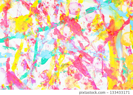抽象繪畫背景，彩色線條交疊 11_B 133433171