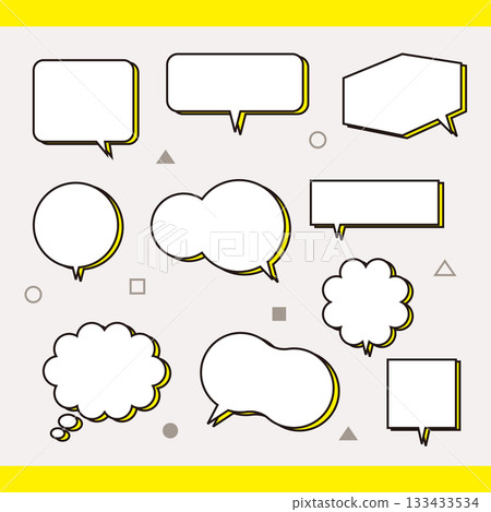Simple speech bubble material set 133433534