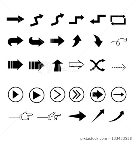 Arrow icon set Arrow icon set 133433538