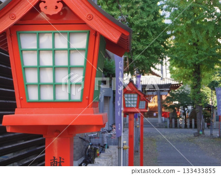 Red lanterns at the shrine Red lanterns at the shrine 133433855