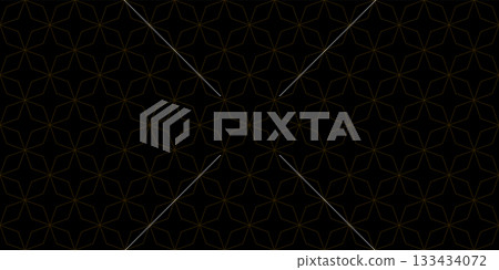 Abstract golden geometric seamless pattern with black background graphic illustration. 133434072