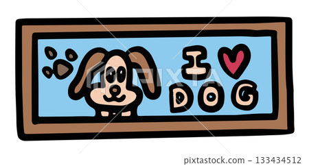 Cute hand drawn picture of puppy and I heart DOG for room decoration, bedroom, cartoon, comic, dog drawing, pet shop, vet, adopt and rescue animals, foster home, shelter, house, home, furniture, icon Cute hand drawn picture of puppy and I heart DOG for room decoration, bedroom, cartoon, comic, dog drawing, pet shop, vet, adopt and rescue animals, foster home, shelter, house, home, furniture, icon 133434512