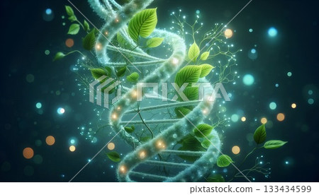 Genetic Engineering Agriculture DNA Technology Crop Innovation Futuristic Farming Biotechnology Soil Research Plant Science Digital Growth Sustainable Food Production 133434599