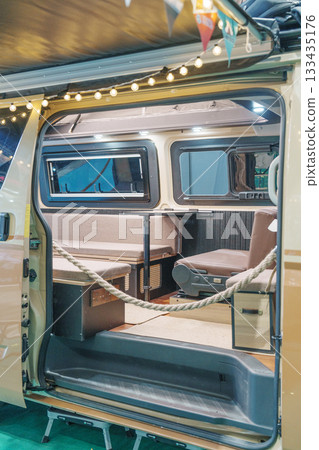 Interior space of a modern camping RV Interior space of a modern camping RV 133435176