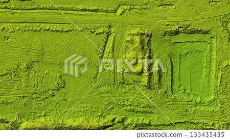 DEM is a digital terrain model that is based on aerial photographs taken by a drone. The product shows the construction site of an industrial facility and uses modern technologies in construction and DEM is a digital terrain model that is based on aerial photographs taken by a drone. The product shows the construction site of an industrial facility and uses modern technologies in construction and 133435435