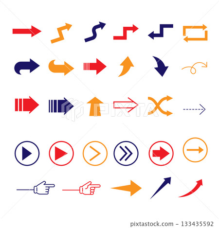 Arrow icon set Arrow icon set 133435592