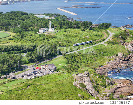 Aerial photography of Aomori Prefecture, Tohoku Emotion and Tanesashi Coast, Summer 133436187