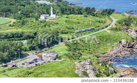 Aerial photography of Aomori Prefecture, Tohoku Emotion and Tanesashi Coast, Summer 133436188