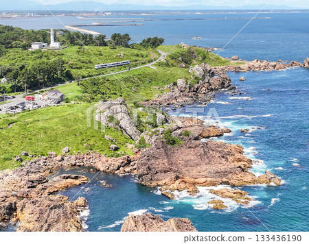 青森縣、東北情感和種之海岸的空拍照片,夏季 青森縣、東北情感和種之海岸的空拍照片,夏季 133436190