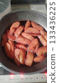 Apples stewed in red wine 133436225