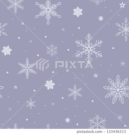 winter pattern with snowflakes 133436313