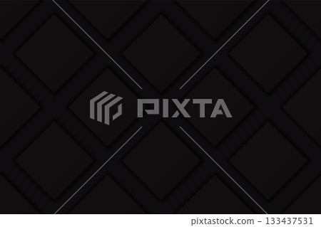 3D black square plate seamless pattern horizontal background graphic illustration. 3D black square plate seamless pattern horizontal background graphic illustration. 133437531