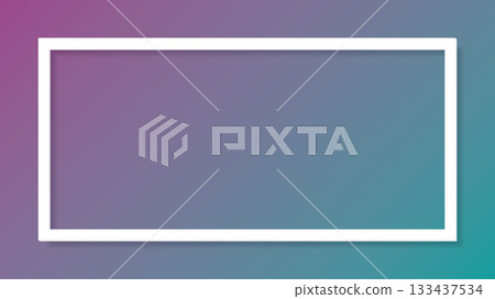 3D white rectangle frame paper cut style on purple and blue background graphic illustration. 3D white rectangle frame paper cut style on purple and blue background graphic illustration. 133437534