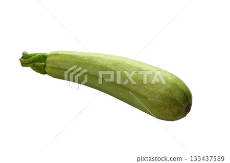 Fresh zucchini on white background 133437589