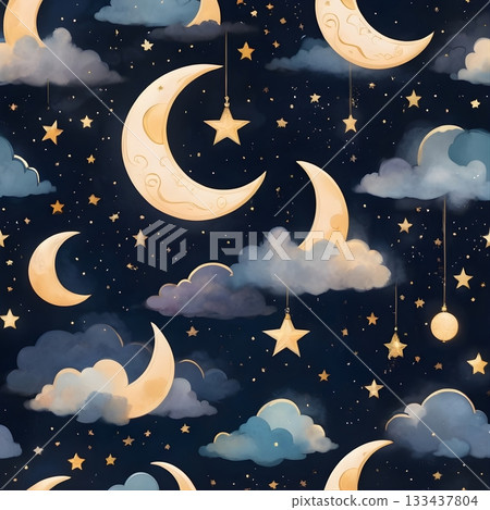 Moonlit New Year Night Moonlit New Year Night 133437804