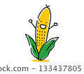 手繪玉米插圖 133437805