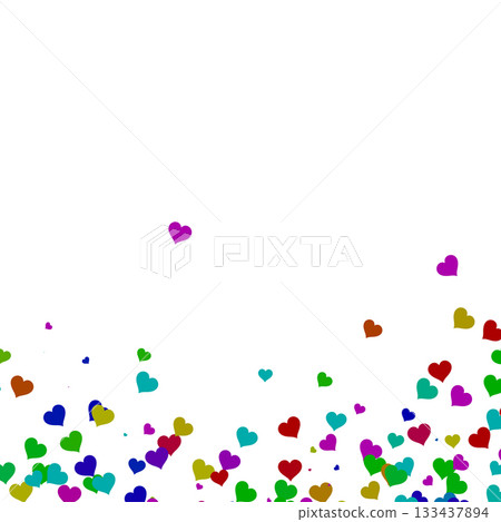 Seamless pattern heart confetti. Color valentine day consept. Seamless pattern heart confetti. Color valentine day consept. 133437894
