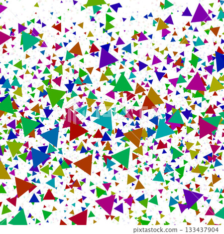 Seamless pattern triangle confetti. Color birthday party consept. 133437904