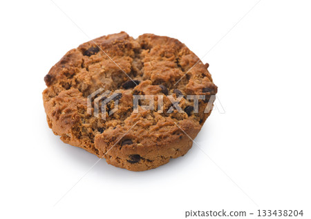 Chocolate Chunk Biscuit Cookie on White Background Chocolate Chunk Biscuit Cookie on White Background 133438204