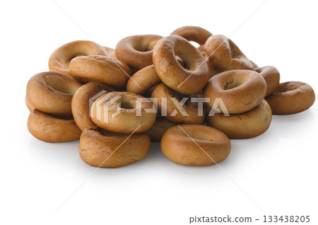 Traditional Russian Sushki Pastry Heap 133438205