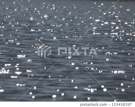 The surface of the Tama River sparkles like countless jewels in the sunlight. 133438397