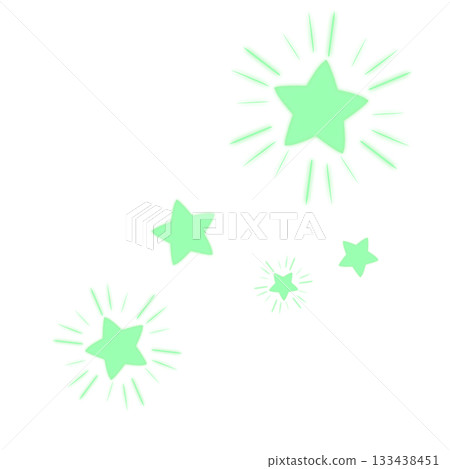 淺綠色閃閃發光的星星 淺綠色閃閃發光的星星 133438451