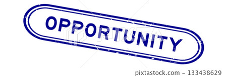 Grunge blue opportunity word rubber seal stamp on white background Grunge blue opportunity word rubber seal stamp on white background 133438629