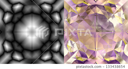 Abstract kaleidoscope background. Beautiful kaleidoscope seamless pattern. 133438654