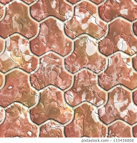 Texture of stone tiles. Grunge filter. High resolution photo filter. 133438808