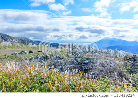 岩手縣八幡平市八幡平展望台的秋景 岩手縣八幡平市八幡平展望台的秋景 133439224