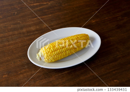 Corn on the table background Corn on the table background 133439431